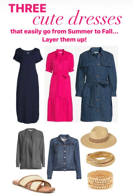 Add a jean jacket, a sweater, a scarf, booties, a hat… Whatever you like to wear these dresses now then well into the Fall! 
#WalmartPartner#liketkit 

#LTKstyletip #LTKover40 #LTKSeasonal