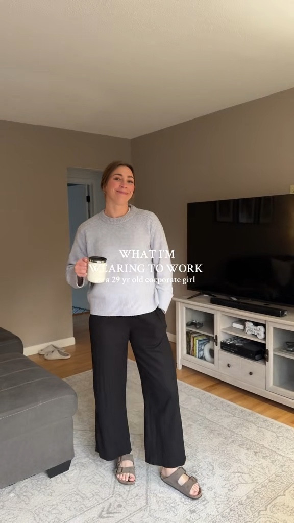 Comfy work outfit! Wearing small in the pants and medium in the sweater! 

#LTKWorkwear #LTKSaleAlert