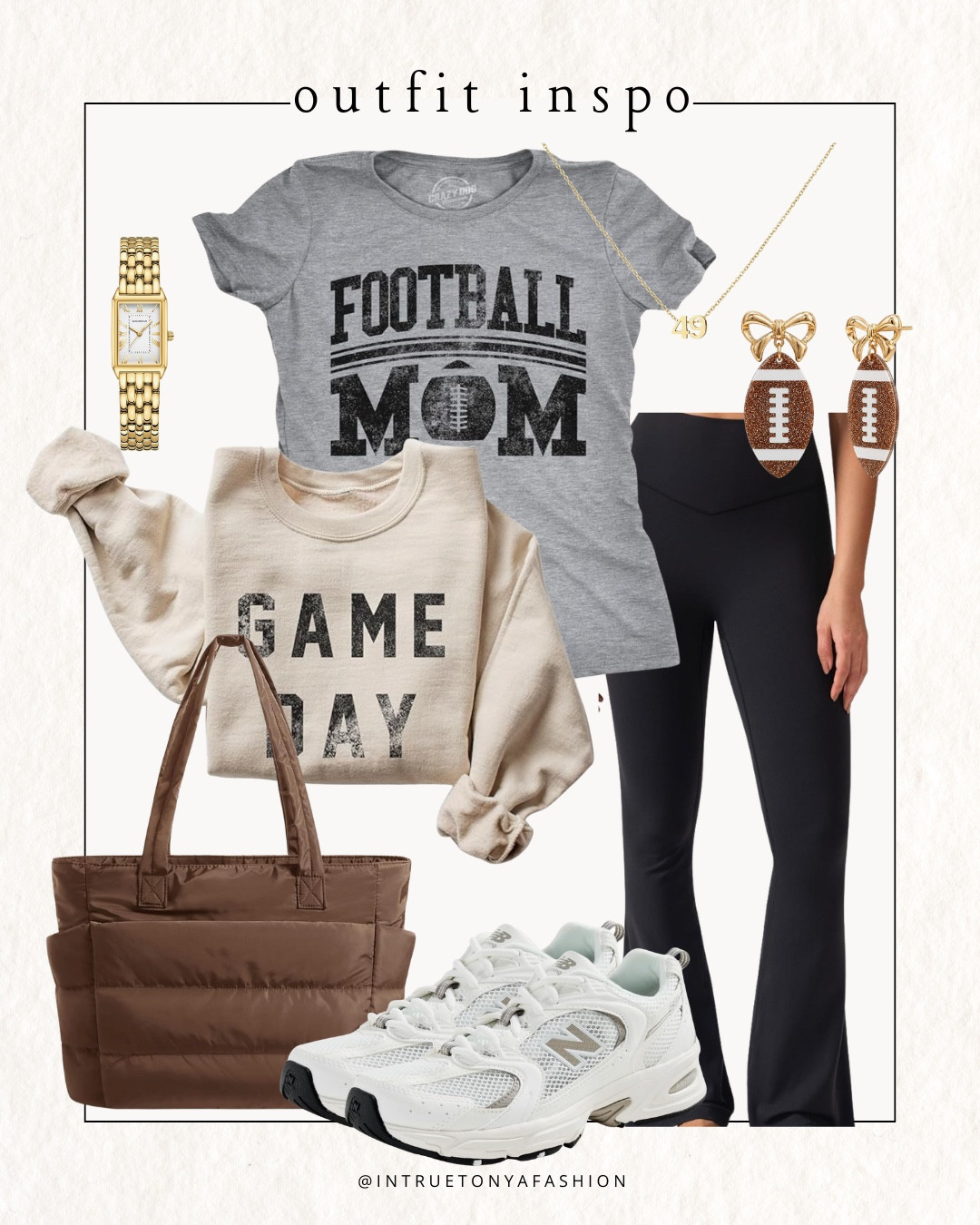 Football mom outfit from Amazon — football graphic tee, football game day sweatshirt, flared leggings, tote bag, and new balance sneakers 





Amazon outfits, summer outfit inspo, outfit ideas, casual outfits amazon, amazon outfits every day, outfit ideas 2026, summer outfits, late summer outfits Amazon, sports mom outfit, fall outfit, Sunday football outfit, 

#LTKSaleAlert #LTKPetite #LTKmomlife