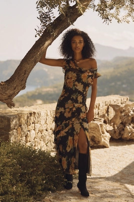 ASTR The Label Alinta Sleeveless Ruffle Maxi Dress | Anthropologie (US)