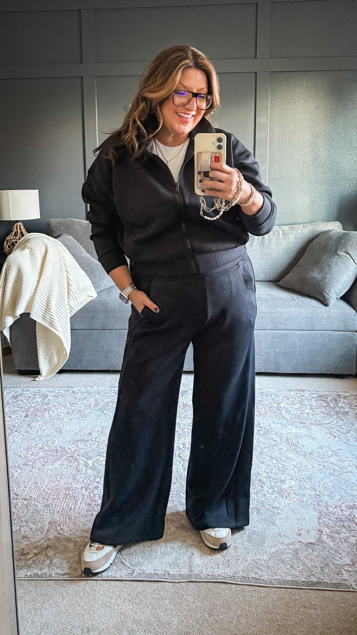 @Spanx AirEssentials Track Jacket + Wide-Leg Track Pant
Feels like pajamas. Looks like you tried.
Wearing XL.
Code LESLIXSPANX for 15% off new customers. #spanxpartner


#LTKMidsize #LTKOver40 #LTKStyleTip