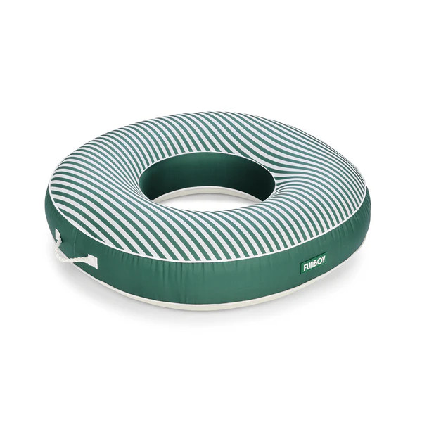 Fabric Covered Tube Float Green Stripe, 44" Diameter | FUNBOY
