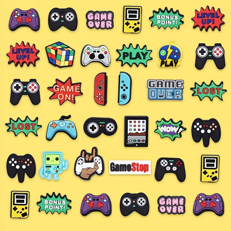 Game Pattern Shoe Charms   Clogs Sandals Decoration - Temu | Temu Affiliate Program