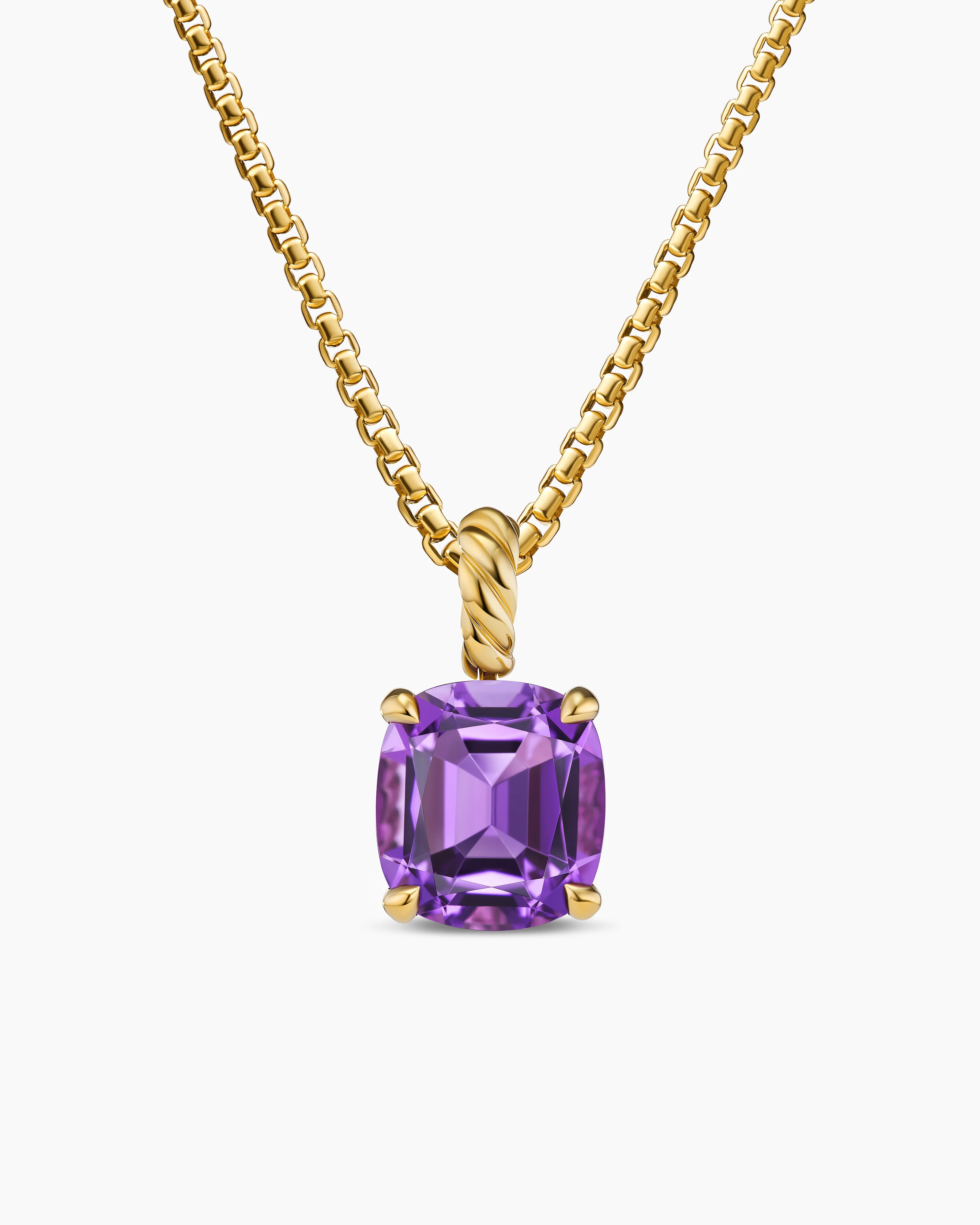 David Yurman | Marbella Pendant in 18K Yellow Gold with Amethyst, 12mm | David Yurman