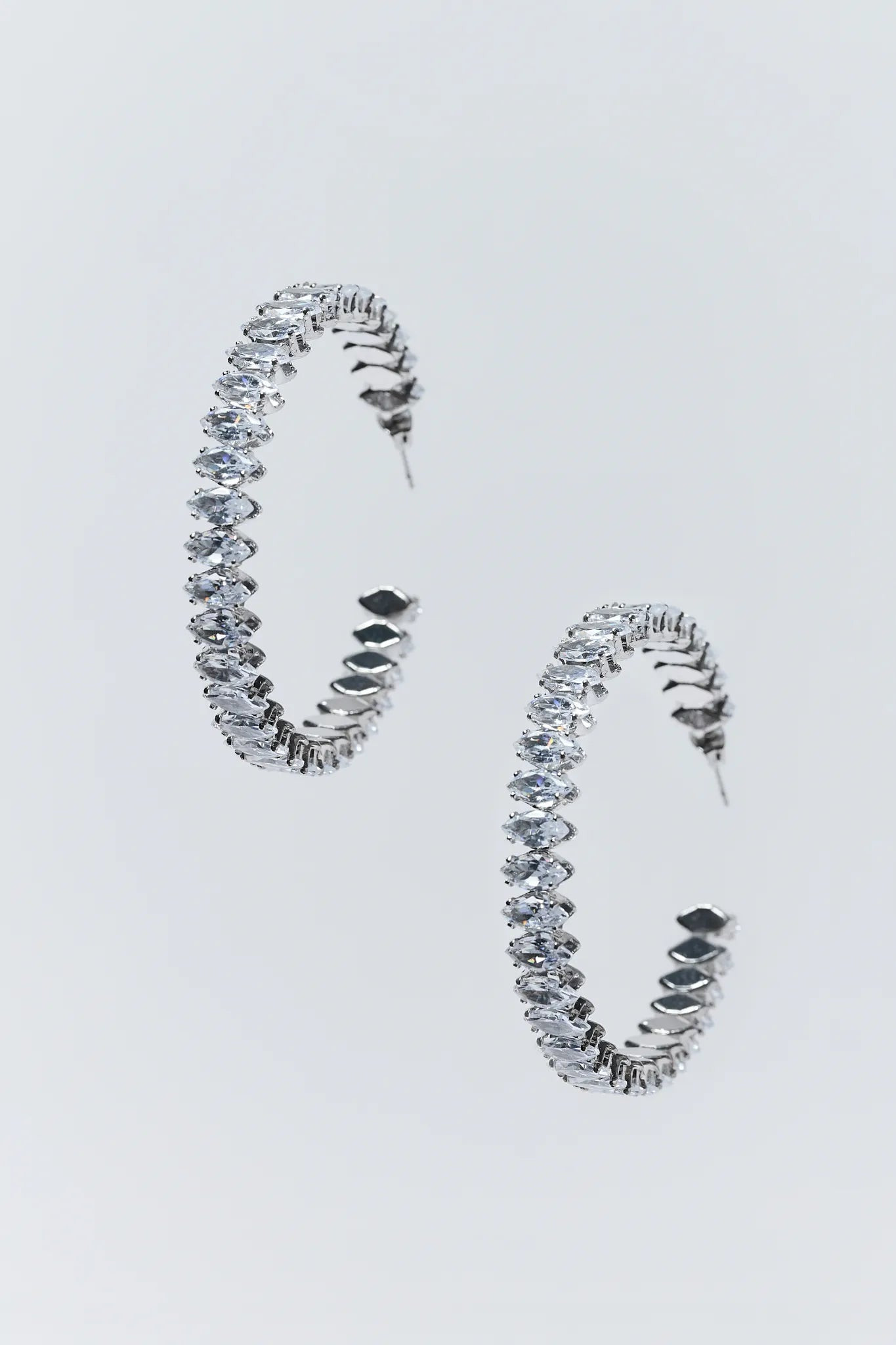 Tracey Rhinestone Hoop Earrings | Avara