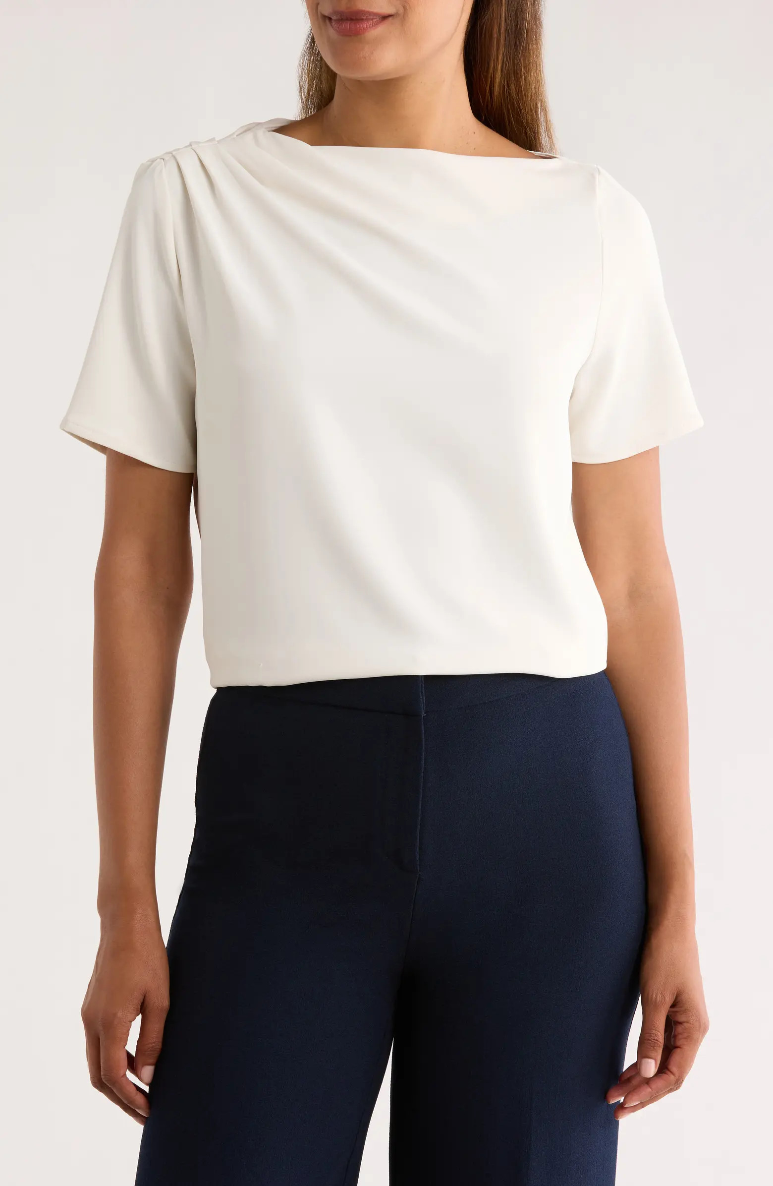 NORDSTROM RACK Pleated Shoulder Short Sleeve Top | Nordstromrack | Nordstrom Rack