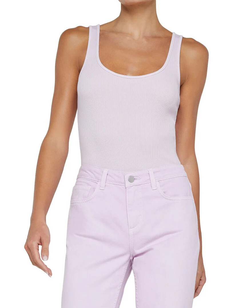 L'AGENCE Nica Scoop Neck Tank Bodysuit | Shop Simon