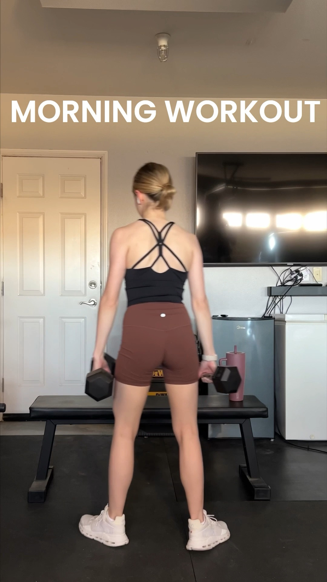 today’s workout outfit! 🖤
tank top - size small 
shorts - size small (code REESE15)
shoes - size 7

#LTKootd #LTKfitnessgoals #LTKActive