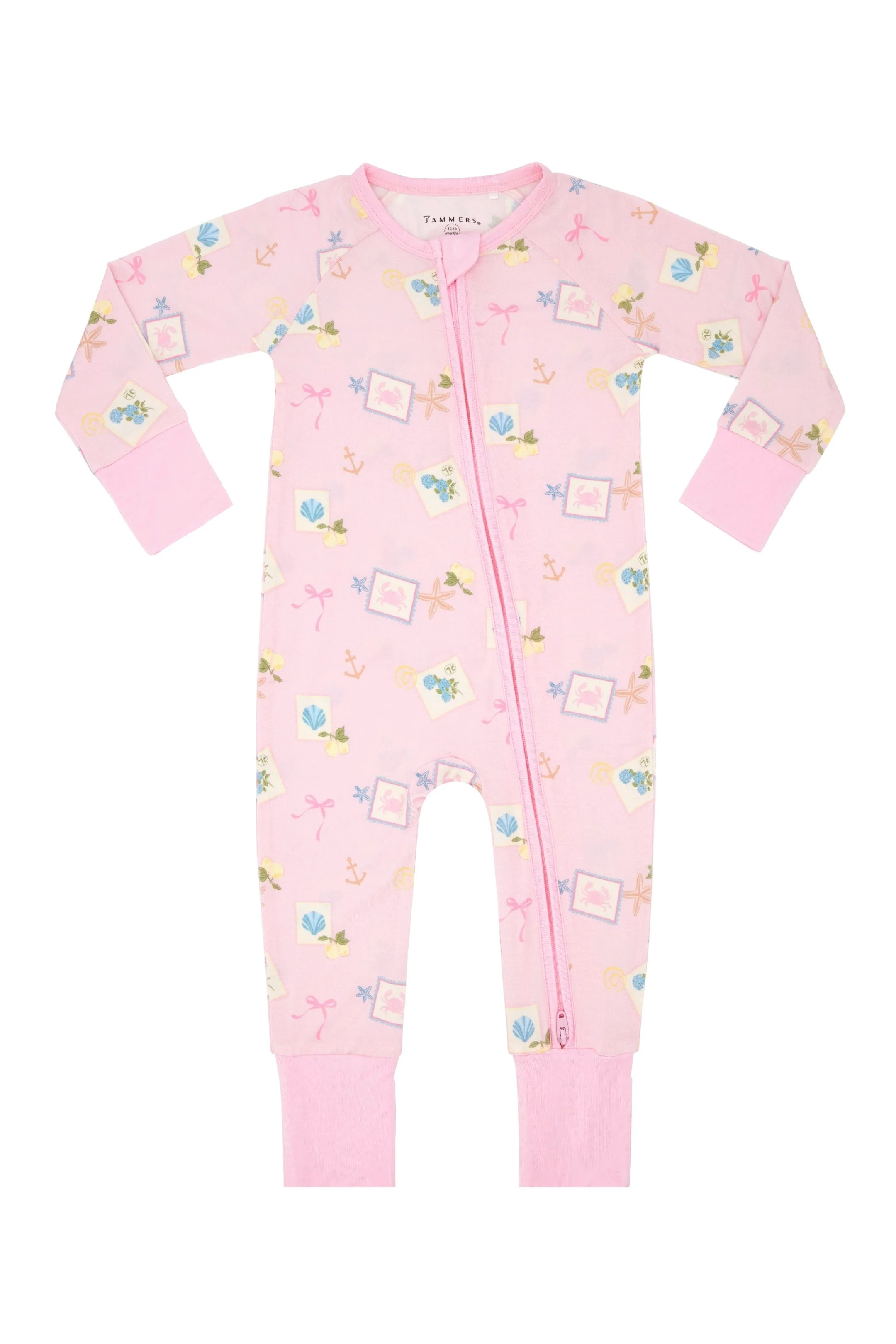 Little Coastal Notes Zipper Romper | Bamboo Baby Pajamas | In My Jammers | In My Jammers