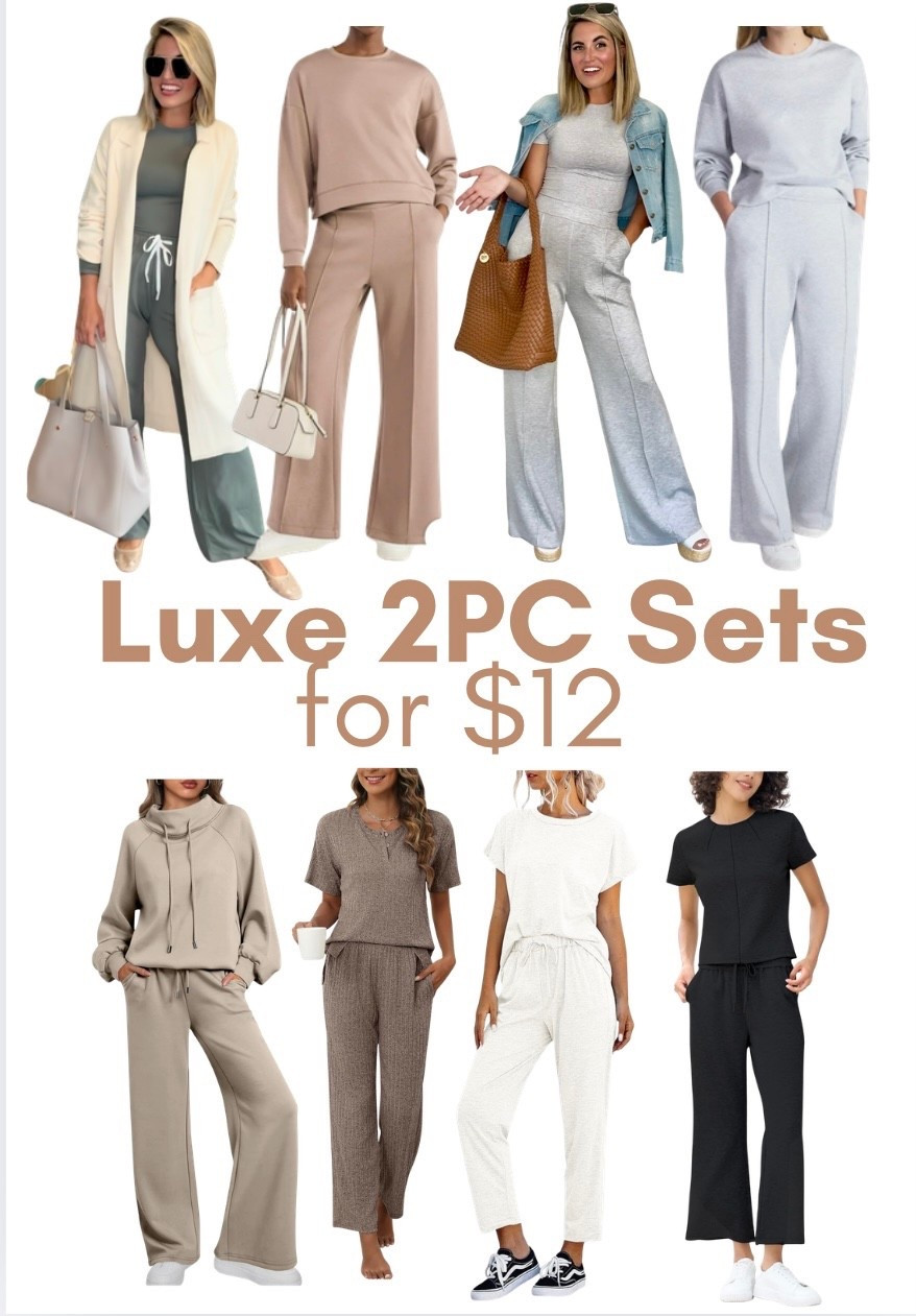 $12 LUXE Sets👌 Make the Perfect Gifts All my favorite Lulu looks from Amazon, Target & Walmart that I literally wear everyday! 2 PC sets that are CLOUD soft scuba fabric Perfect for winter layering!🤩🤎
.
.
✨SIZING✨Everything is petite friendly I’m 5’2” 125lbs wearing small top/dress and small/4 bottoms 
.
Thanksgiving outfit, sweater dress, floral skirt, Amazon floral skirt, Amazon sweater dress, Amazon Thanksgiving outfit m, Fall sweater, Amazon deals, Amazon sweater, Amazon discount code, cable knit sweater, Cotigan, cardigan, tie front sweater, colorblock sweater, sweater with white lines, stripe sweater, black jeans, brown jeans, skort, wrap skort, pattern skort, floral pattern skort, black and white skort, wrap skort
Amazon basic, travel outfit, 3 piece set, capsule wardrobe, travel outfit, comfy outfits, scuba set, look for less, capsule closet, 2 piece set, workwear, Amazon two piece set, sunglasses, striped dress, blue stripe dress, black jumpsuit, beige jumpsuit, travel outfit, loungewear, comfy outfit, casual outfits, work outfit, workwear, two piece set, 2 piece set, Amazon two piece set, Amazon lounge set 

#LTKsalealert #LTKtravel #LTKworkwear#LTKBacktoSchool #LTKFallSale#LTKxPrimeDay#LTKVideo#LTKCyberWeek

#LTKSaleAlert #LTKHoliday #LTKGiftGuide