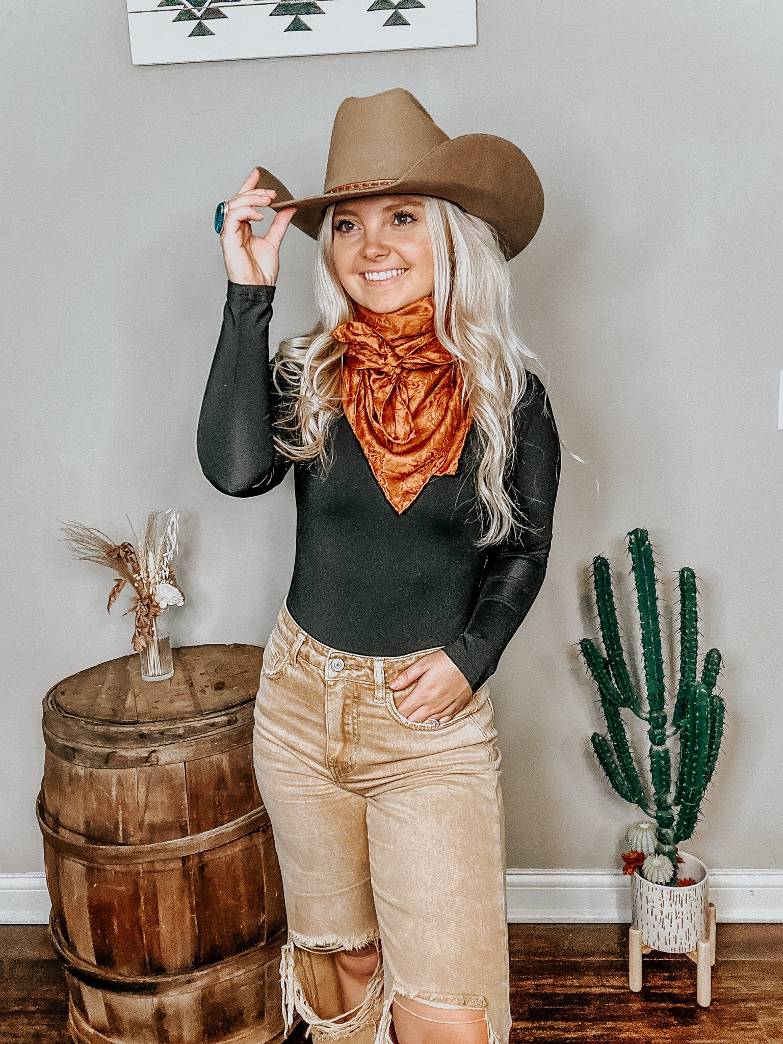 Silk Cowboy Scarves s Cowboy Horse Fence Print Burgundy Silk Scarf