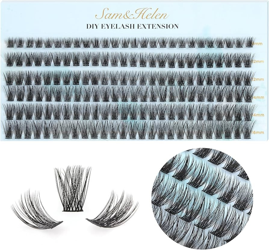 Lash Clusters DIY Eyelash Extensions 156 Clusters Lash, Superfine band, Soft&Lightwight, Glue Bon... | Amazon (US)