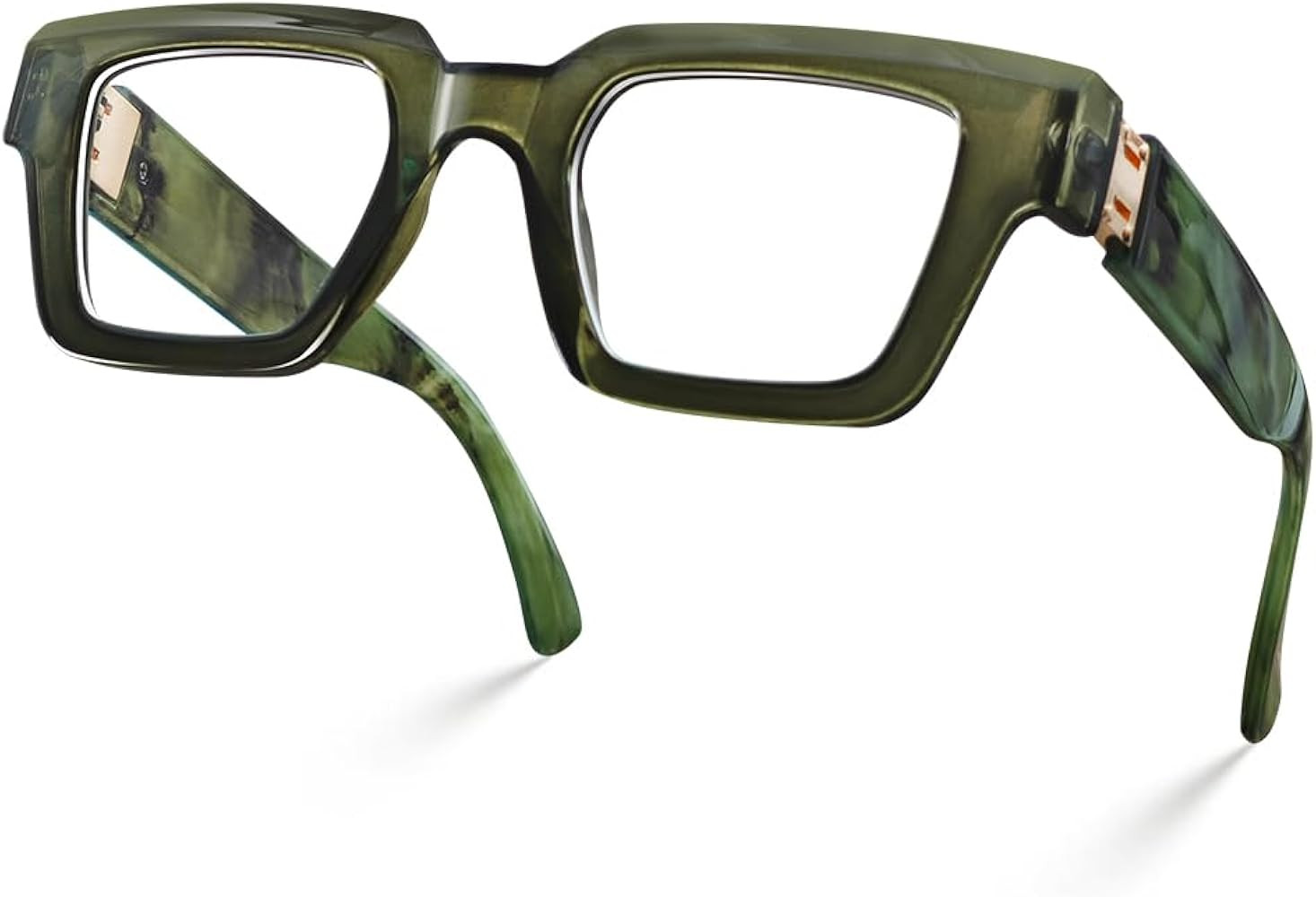 Oversized Square Blue Light Glasses for Women, Large Thick Frame Big Reading Eyewear for Computer... | Amazon (US)