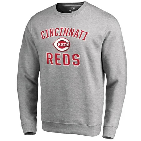 Men s Ash Cincinnati Reds Victory Arch Pullover Sweatshirt | Walmart (US)
