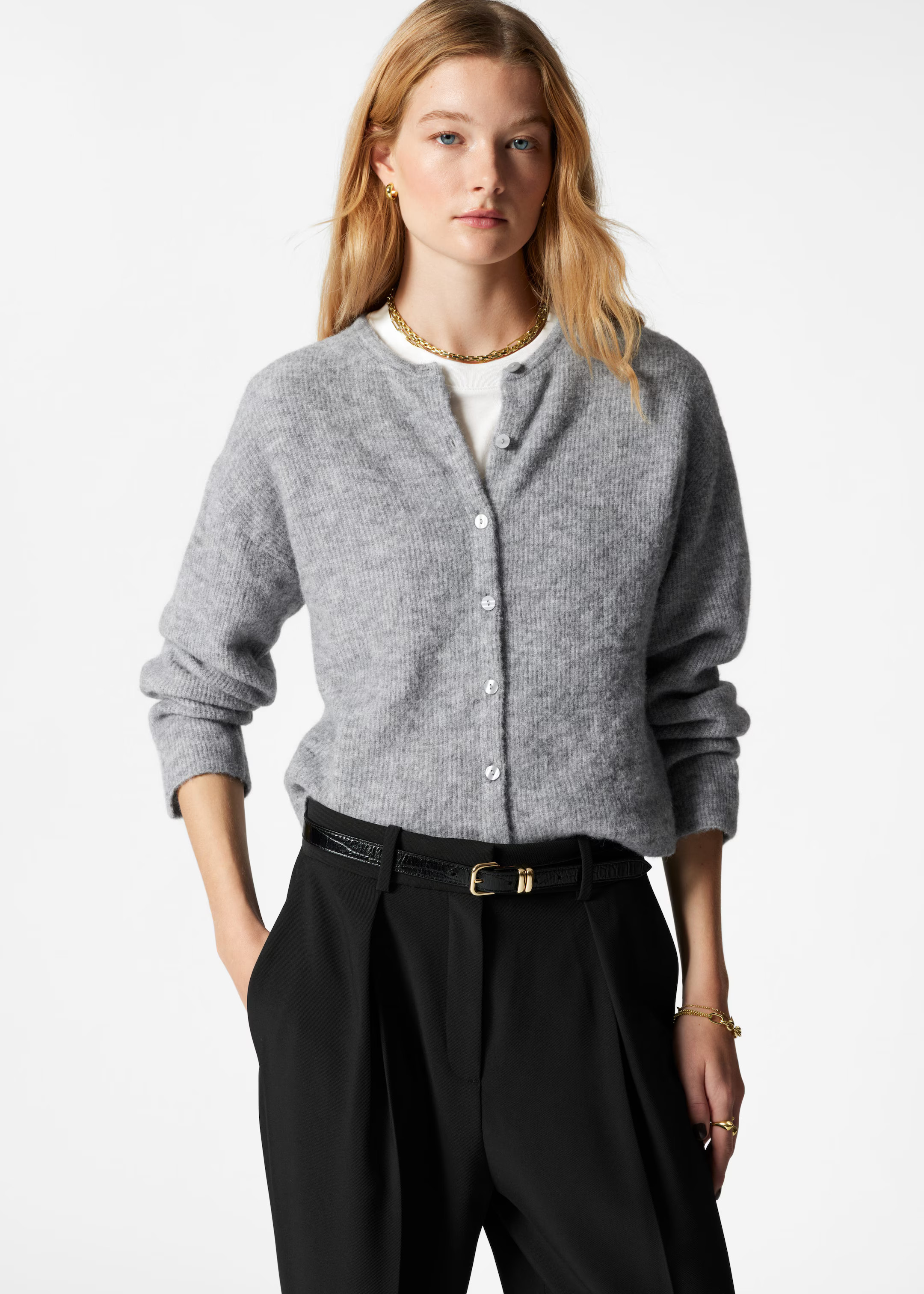 Alpaca-Blend Knitted Cardigan | & Other Stories UK