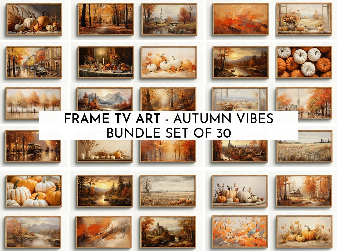 Samsung Frame TV Art Set Autumn Vibes Bundle 30 Files Included Frame TV Art Fall Frame TV Art Aut... | Etsy (US)