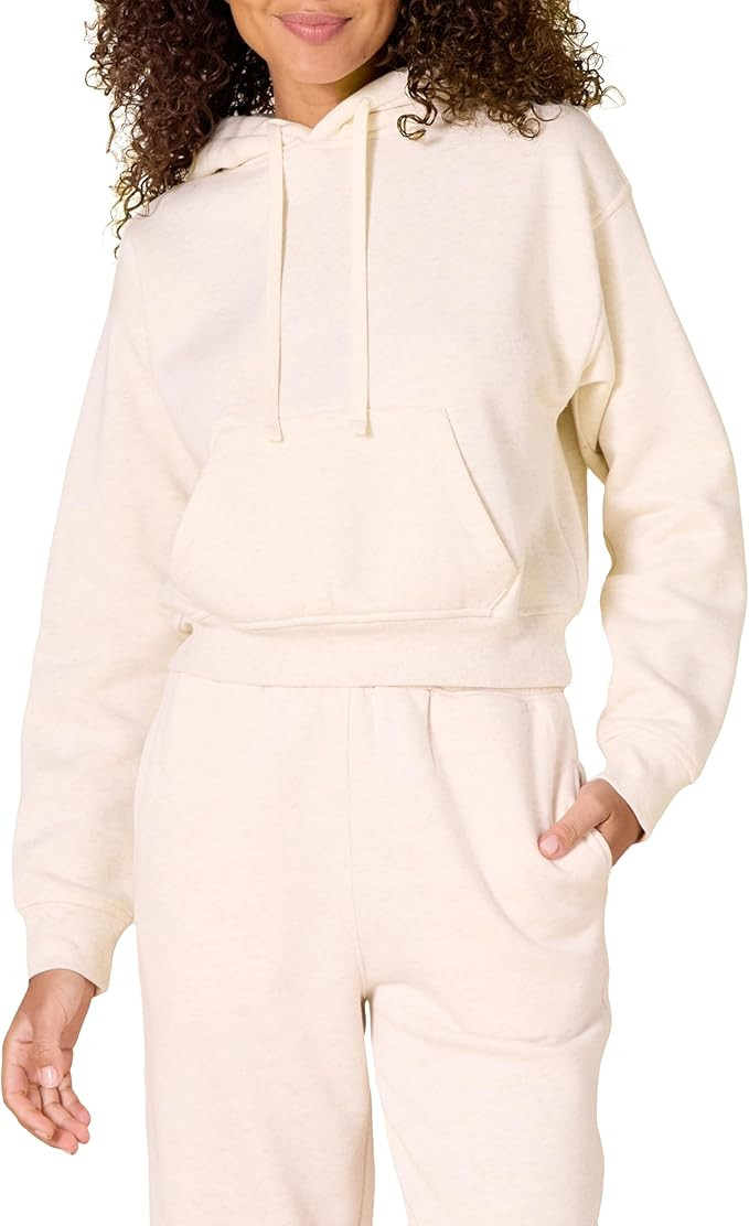 Amazon Essentials Women's Crop Pullover Hoodie Sweatshirt (Available in Plus Size) | Amazon (US)