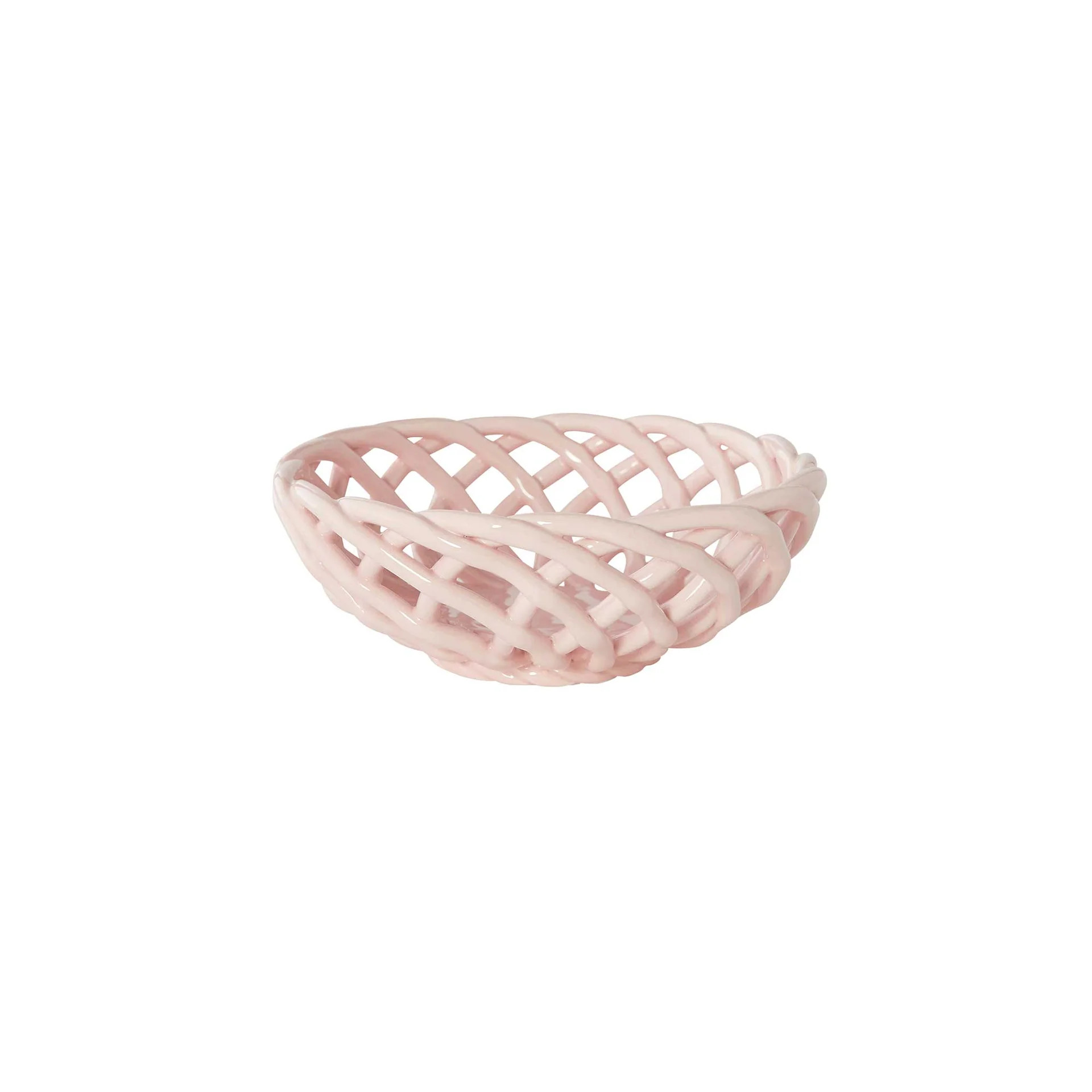 Giana Ceramic Basket in Blush | Caitlin Wilson Design