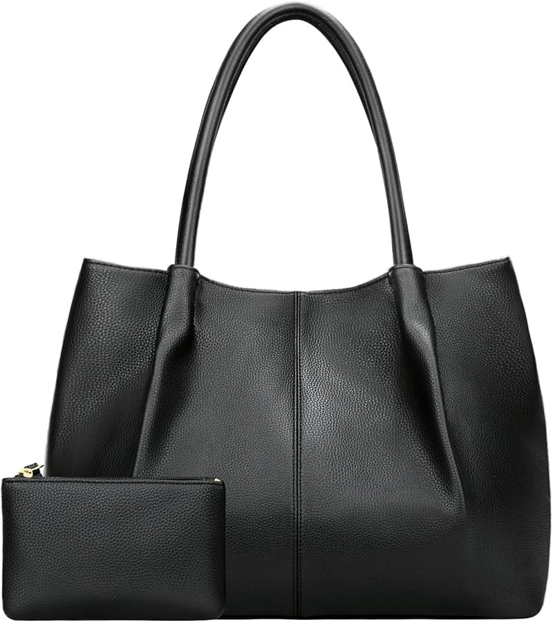 KKXIU Tote Bag for Women Vegan Leather Shoulder Purse Large Capacity Travel Bag | Amazon (US)