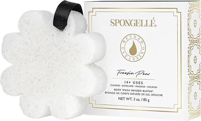 Spongelle Freesia Pear Wild Flower Buffer Body Scrubber with Box | Bath & Shower Loofah for Women... | Amazon (US)