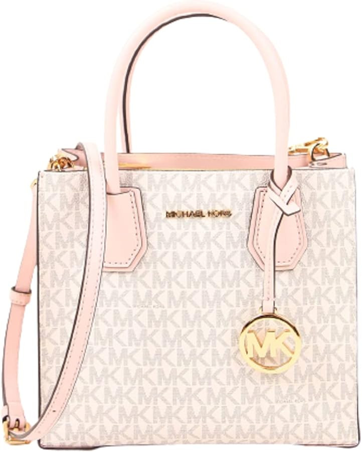 Michael Kors MERCER MEDIUM MESSENGER CROSSBODY SATCHEL POWDER BLUSH MULTI | Amazon (US)