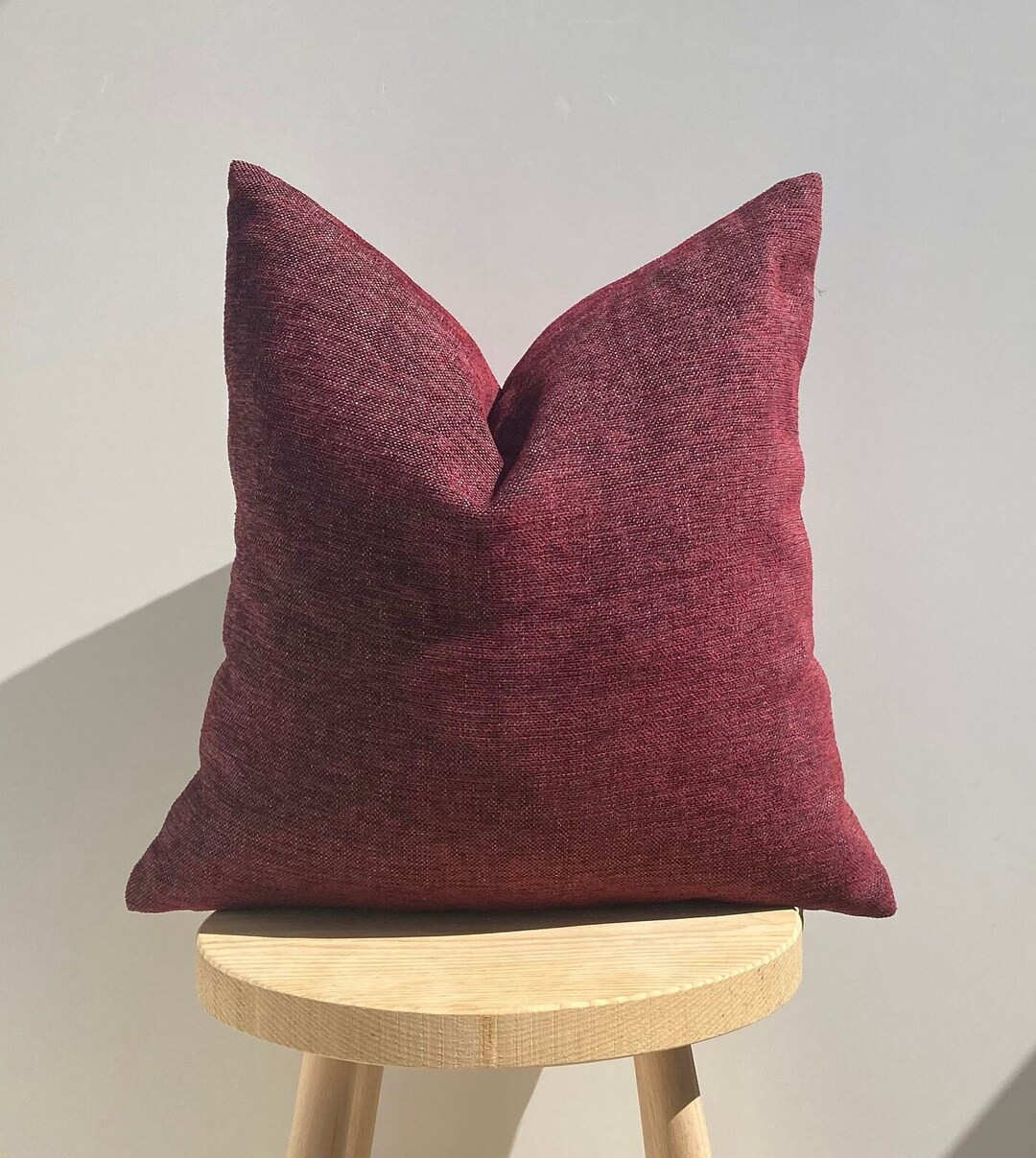 Burgundy Luxury Linen Pillow,burgundy Thick Linen,soft Pillow,decorative Throw Pillow,pillow for ... | Etsy (US)