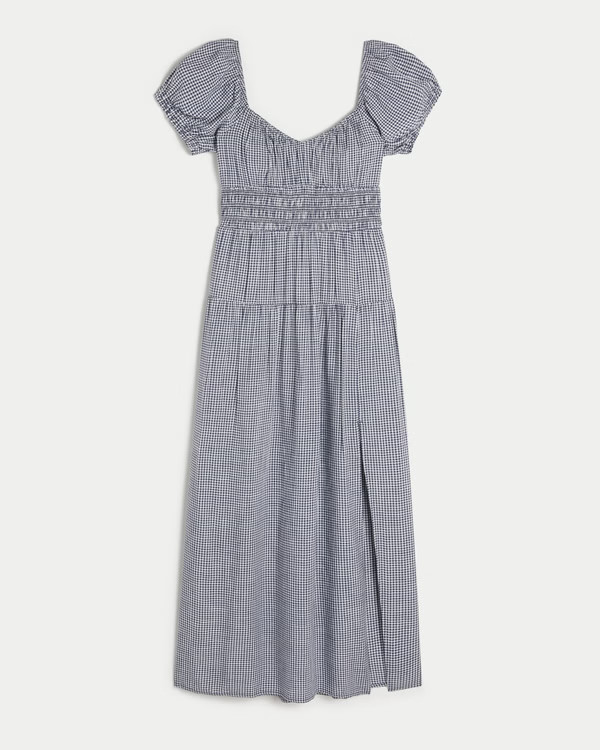 Women's Short-Sleeve Open-Back Maxi Dress | Women's Summer Sale Up to 30% Off Select Styles | Hol... | Hollister (US)