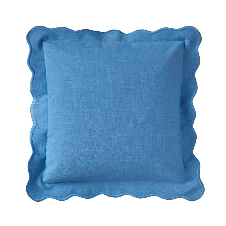 Mainstays by Becky G. & Alejandra Scallop Decorative Pillow, Blue Eyes, 18" x 18" | Walmart (US)