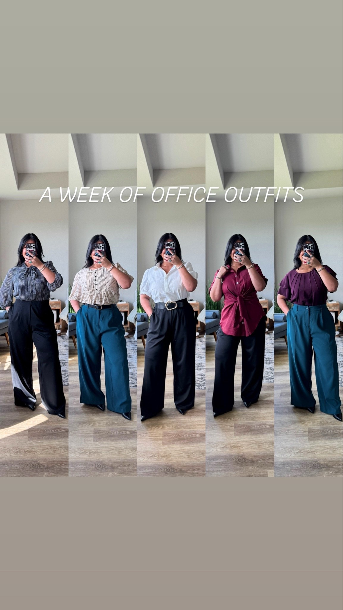 I’m 5’1” size 12 // all pieces from BloomChic, discount code: KRISTLE15KOL // wearing a size 10 (M) in all tops and a 12 in both pants. Definitely could’ve done the 10 in the pants too, as their items tend to run a little big. However the 12s are still very comfy! But if you want a more fitted look, you could size down!

#LTKPetite #LTKMidsize #LTKWorkwear