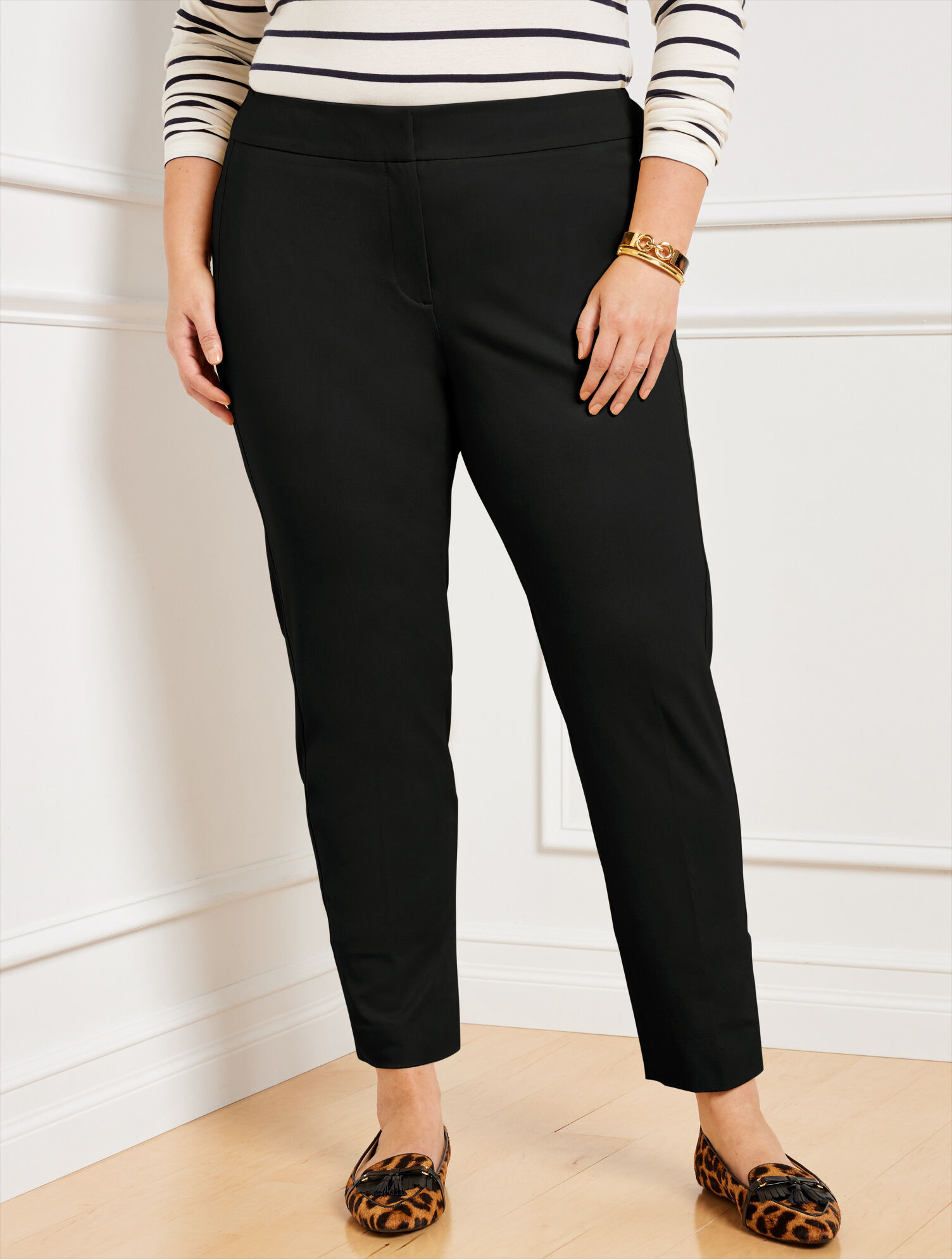 Plus Exclusive Talbots Chatham Fly Front Ankle Pants - Solid | Talbots