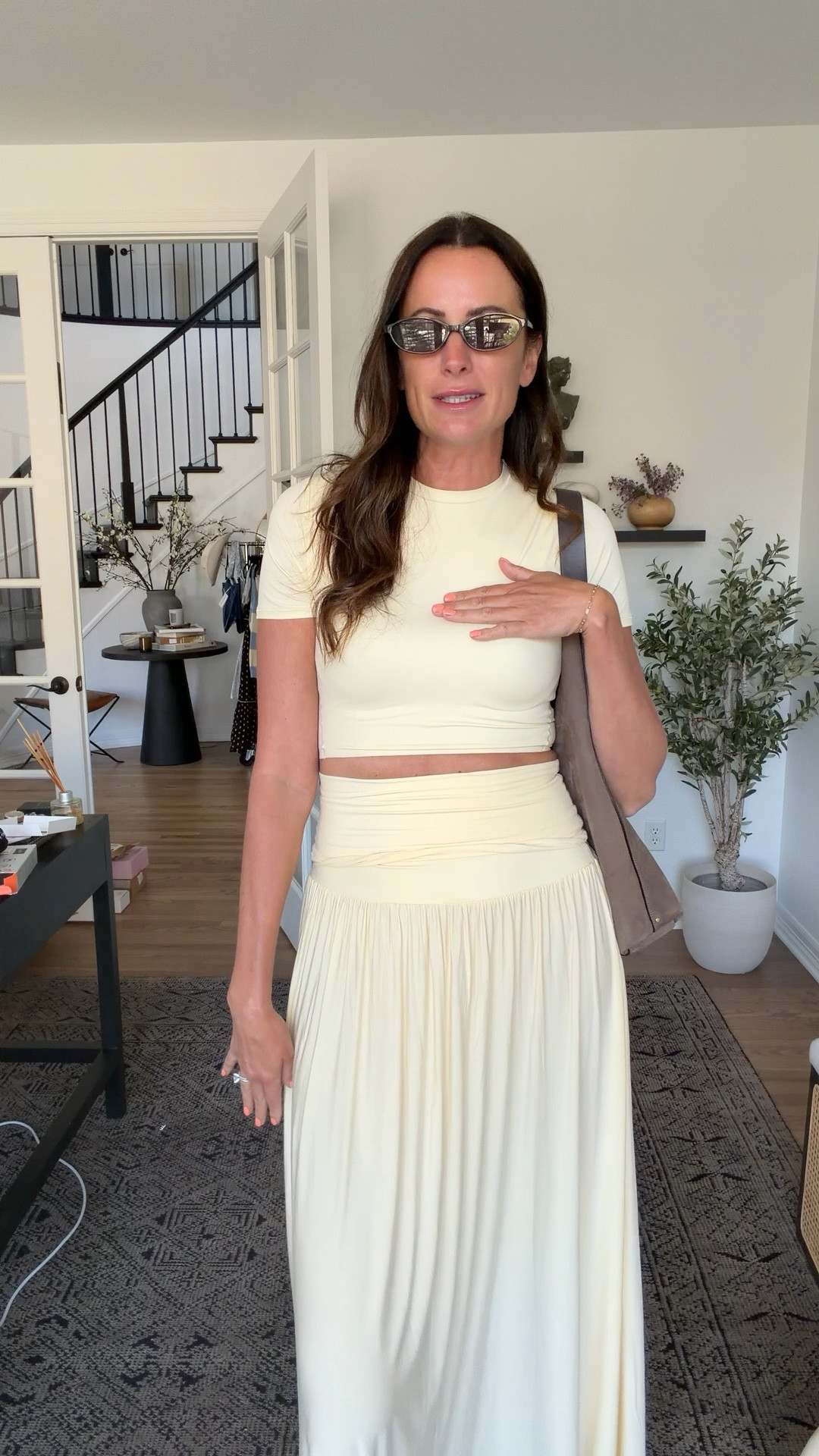 The cutest butter yellow color from @lululemon and it’s going FAST! This skirt can also be worn as a dress! 