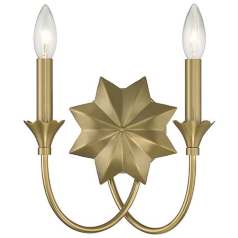 Savoy House Sullivan 9" High Warm Brass 2-Light Wall Sconce | Lamps Plus