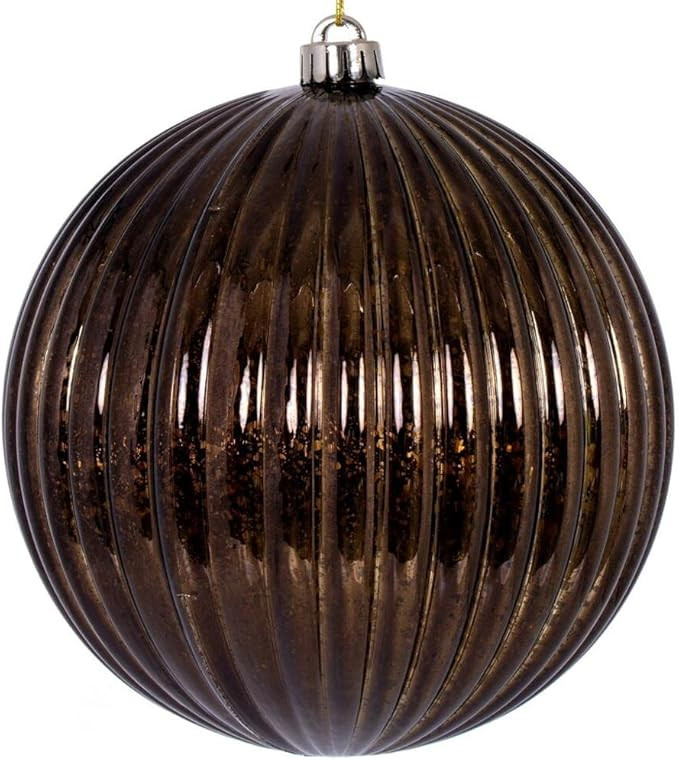 Vickerman 695906-6" Chocolate Mercury Lined Ball Christmas Tree Ornament (4 pack) (N162475) | Amazon (US)