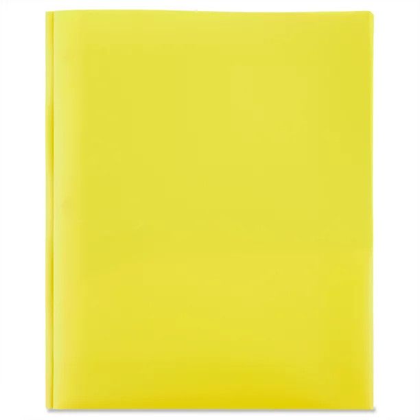 Pen+Gear 3-Prong Poly Folder, Yellow | Walmart (US)