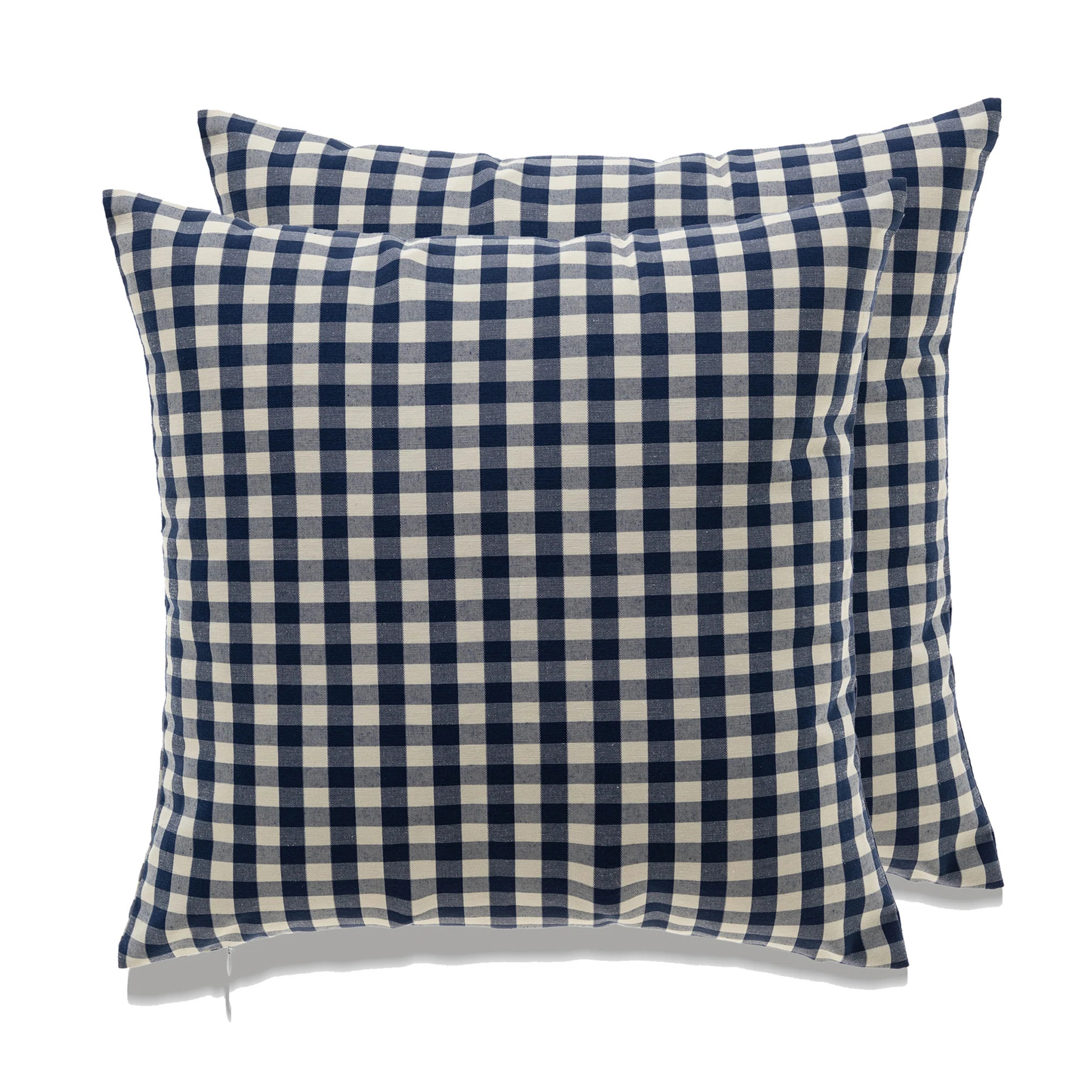 Checkered Cotton Blend Throw Pillow (Set of 2) | Wayfair North America