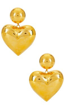 LELET NY Gigi Heart Earrings in Gold from Revolve.com | Revolve Clothing (Global)