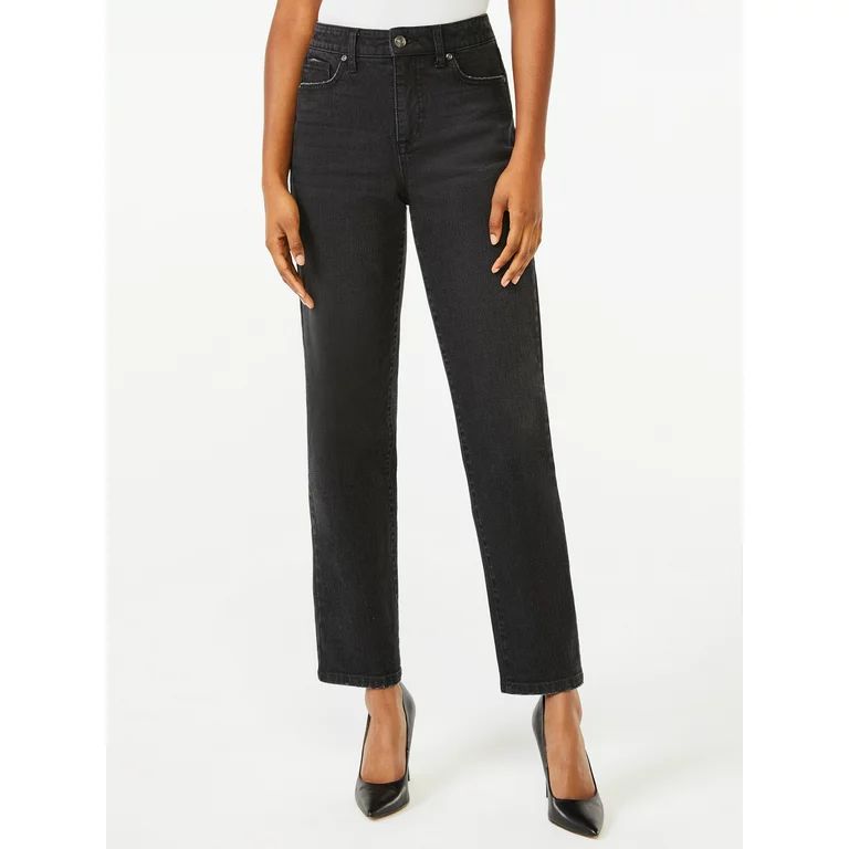 Scoop Women's High-Rise Ankle Straight Jeans | Walmart (US)