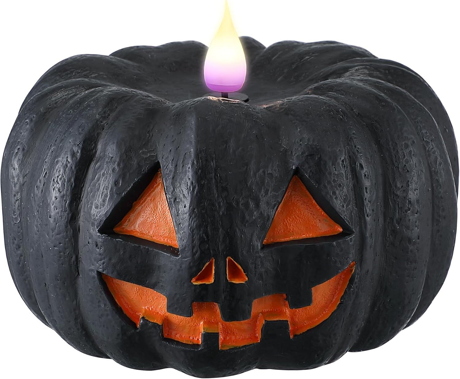 Meonum Pumpkin Flameless Flickering LED Candle, 5.7 x 3.4 Inch Jack O Lanterns Pumpkin Candle Bat... | Amazon (US)