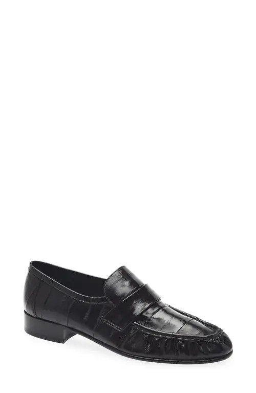 The Row Soft Eelskin Loafer in Brown at Nordstrom, Size 36 | Nordstrom