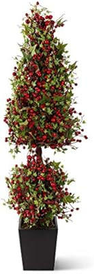 K&K Home Artificial Topiary Tree 37 Inch Berry and Leaf Topiary in Pot | Amazon (US)