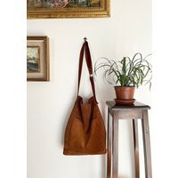 Leather Suede Bag, Hobo Bag Leather, Brown Purse, Soft Slouchy Crossbody Purse For Women | Etsy (US)