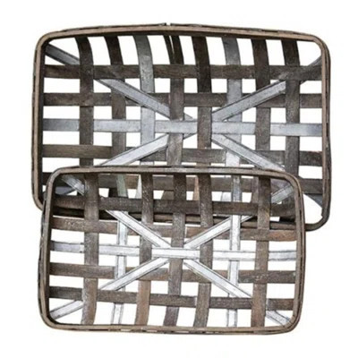 Wash 2 Piece Wood Basket Set | Wayfair Professional