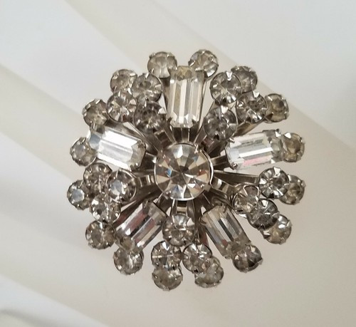 Details about   Large Vintage Domed Rhinestone Brooch / Pin | eBay US
