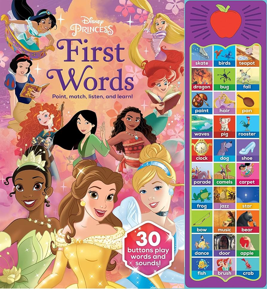 Disney Princess Cinderella, Moana, Rapunzel, and More! - First Words: Point, Match, Listen, and L... | Amazon (US)