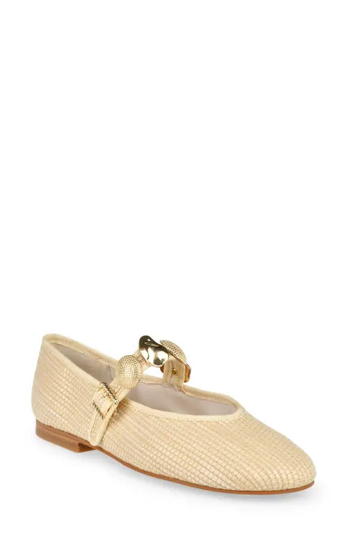 Dolce Vita Relan Mary Jane Ballet Flat in Light Natural Raffia at Nordstrom, Size 6.5 | Nordstrom