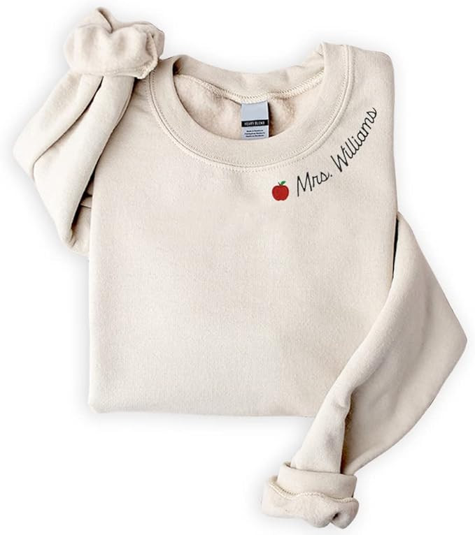 Personalized Teacher Embroidered Shirt, Teacher Shirt for Women, Teacher Appreciation Gifts, Back... | Amazon (US)