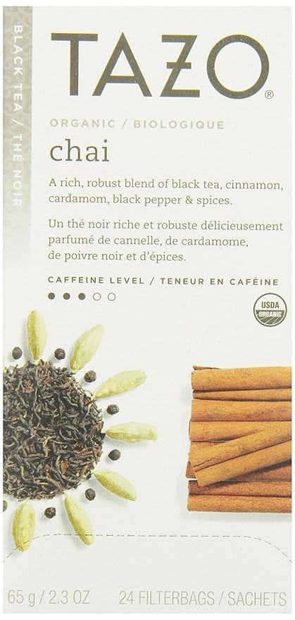 Tazo Organic Chai - 149904, Black Tea-24 Tea Bags-2.3oz/65g | Amazon (US)