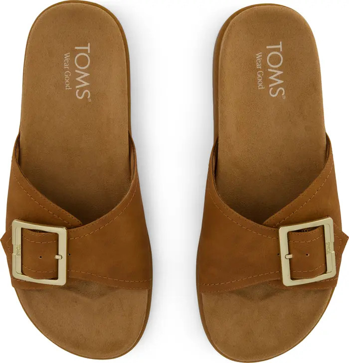 TOMS Marin Slide Sandal in Dark Beige at Nordstrom, Size 6 | Nordstrom
