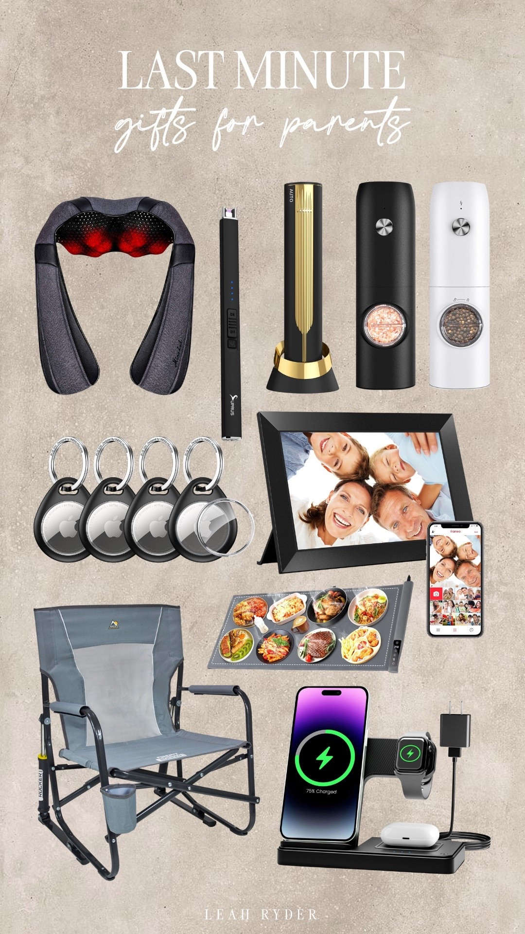 These last minute gifts for parents focus on practical, thoughtful items that make everyday life easier during the holidays. From tech gifts for parents like charging stations and digital photo frames to comfort-focused finds such as massage tools and heated accessories, these are gifts parents actually use. Everything in this roundup is ideal for busy moms and dads who appreciate functional holiday gifts that still feel special. These last minute parent gift ideas are perfect for Christmas shopping when time is tight but you still want something meaningful.

#LTKHoliday #LTKGiftGuide