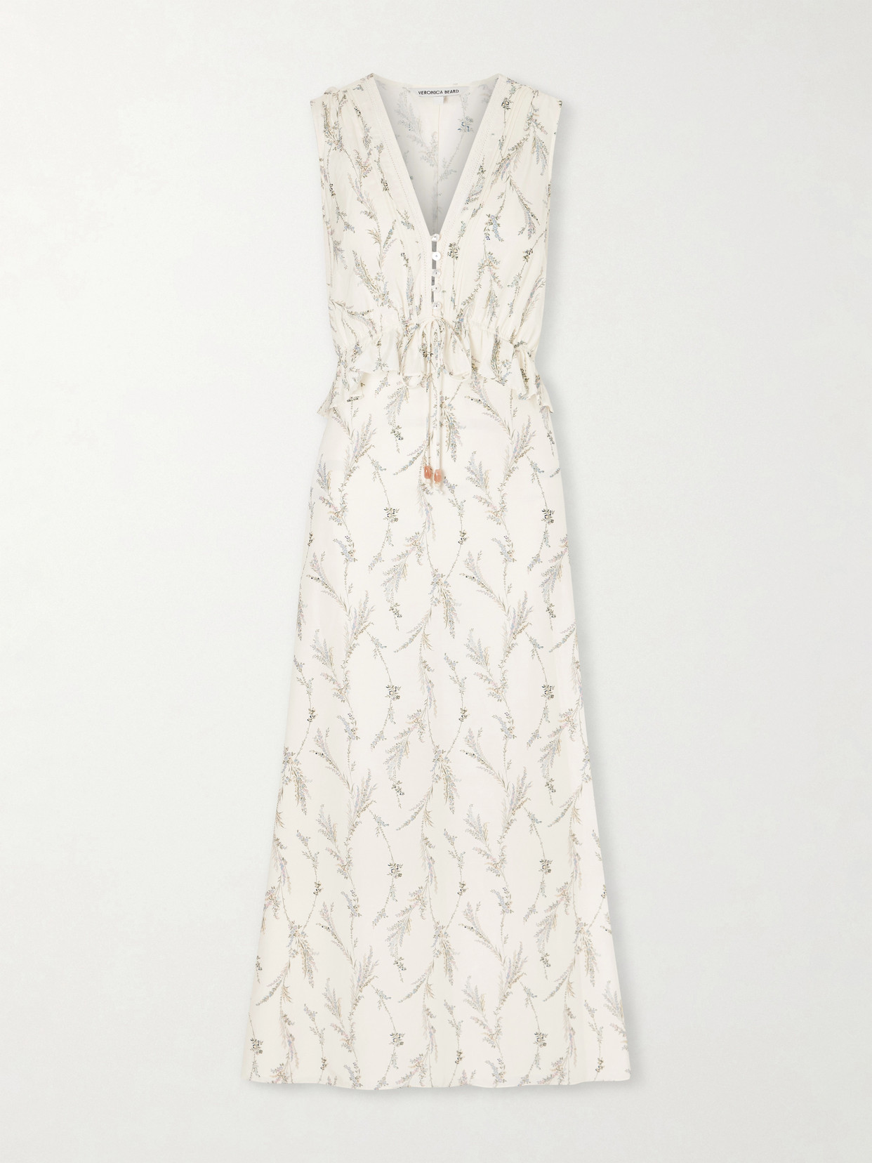 Veronica Beard - Dominik Floral-print Cotton And Silk-blend Maxi Dress - Neutrals | NET-A-PORTER (US)
